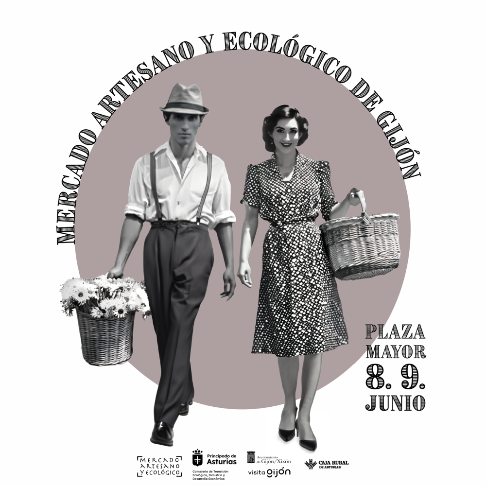 Mercado Artesano y Ecológico de Gijón. Junio 2024.